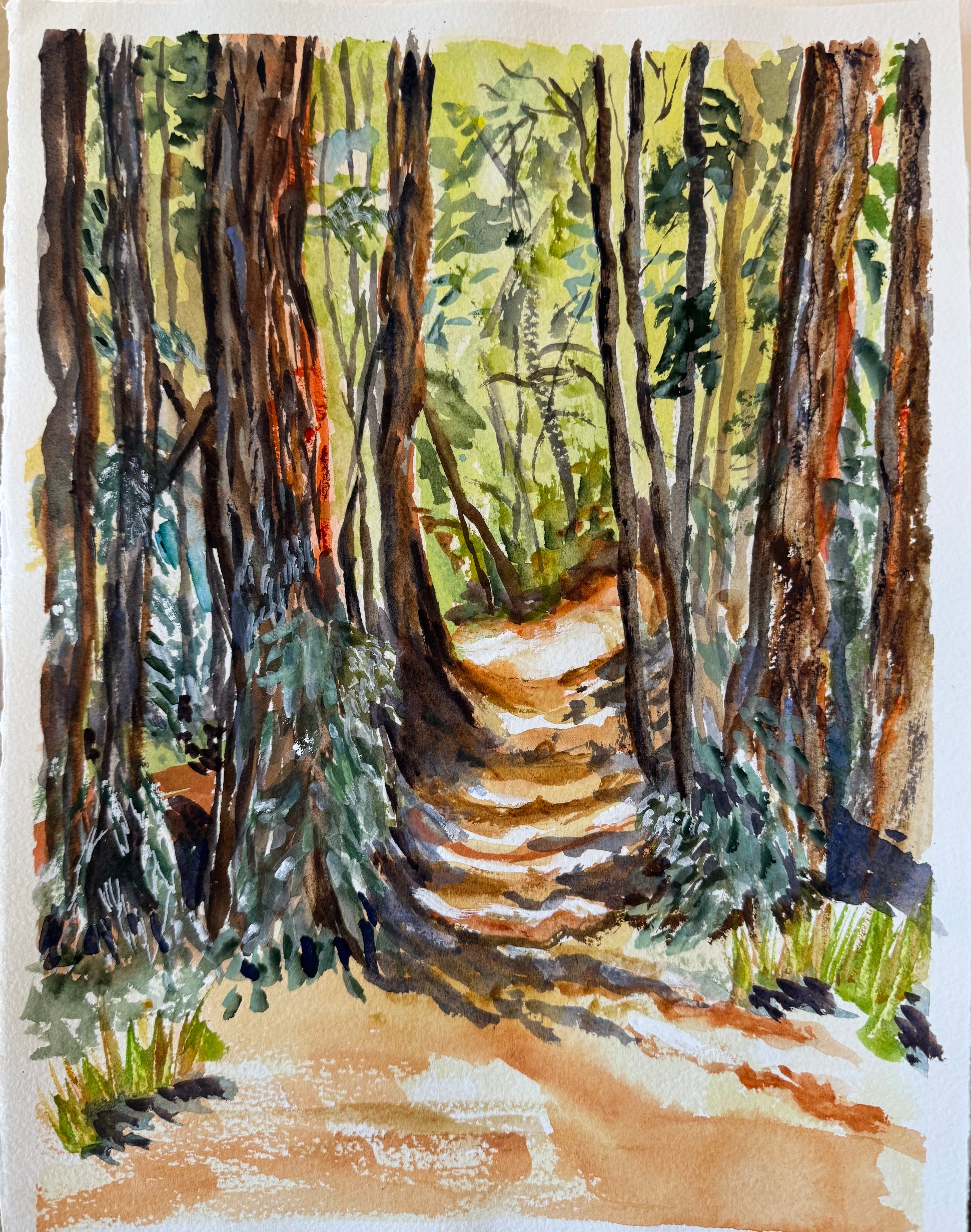 ‘Walk in the woods” Original Print 11.5x14.5 by Betty Nuyen