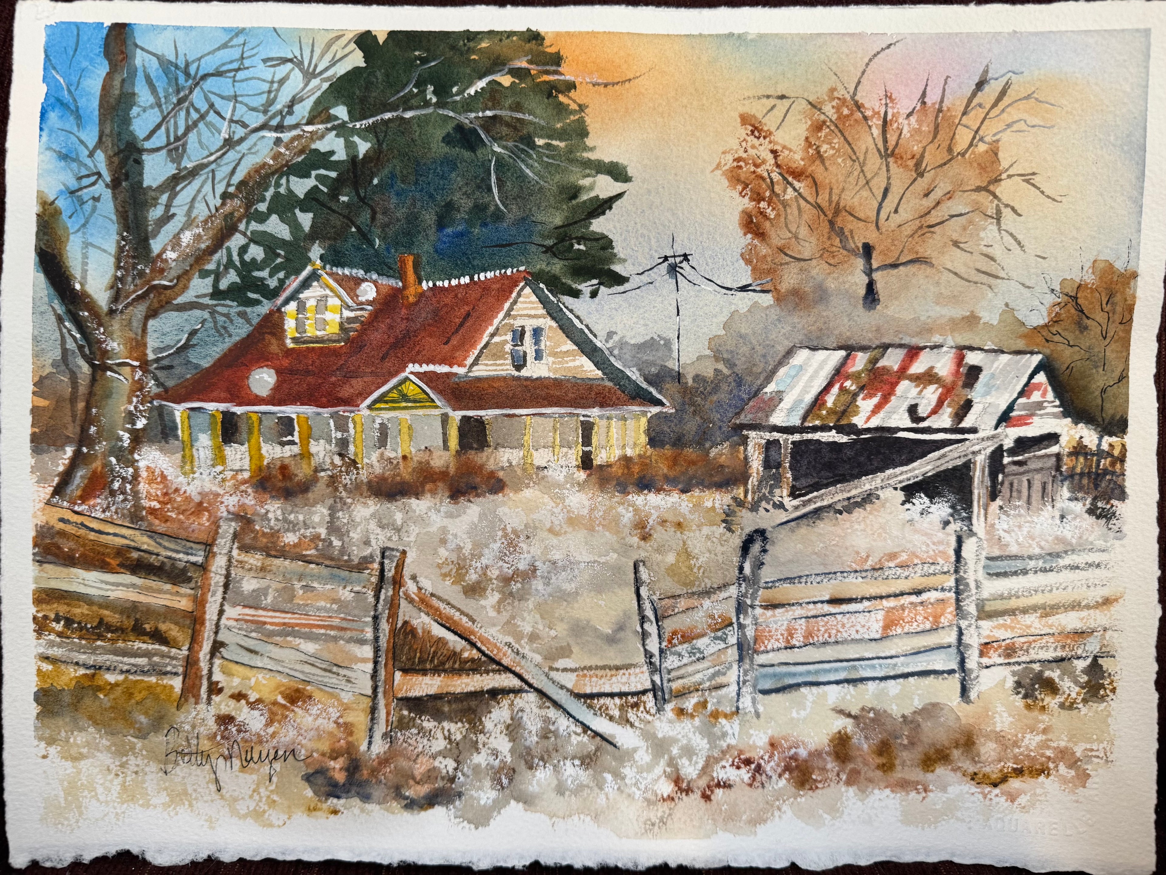 “Deserted” 16x20 Framed Painting by Betty Nuyen